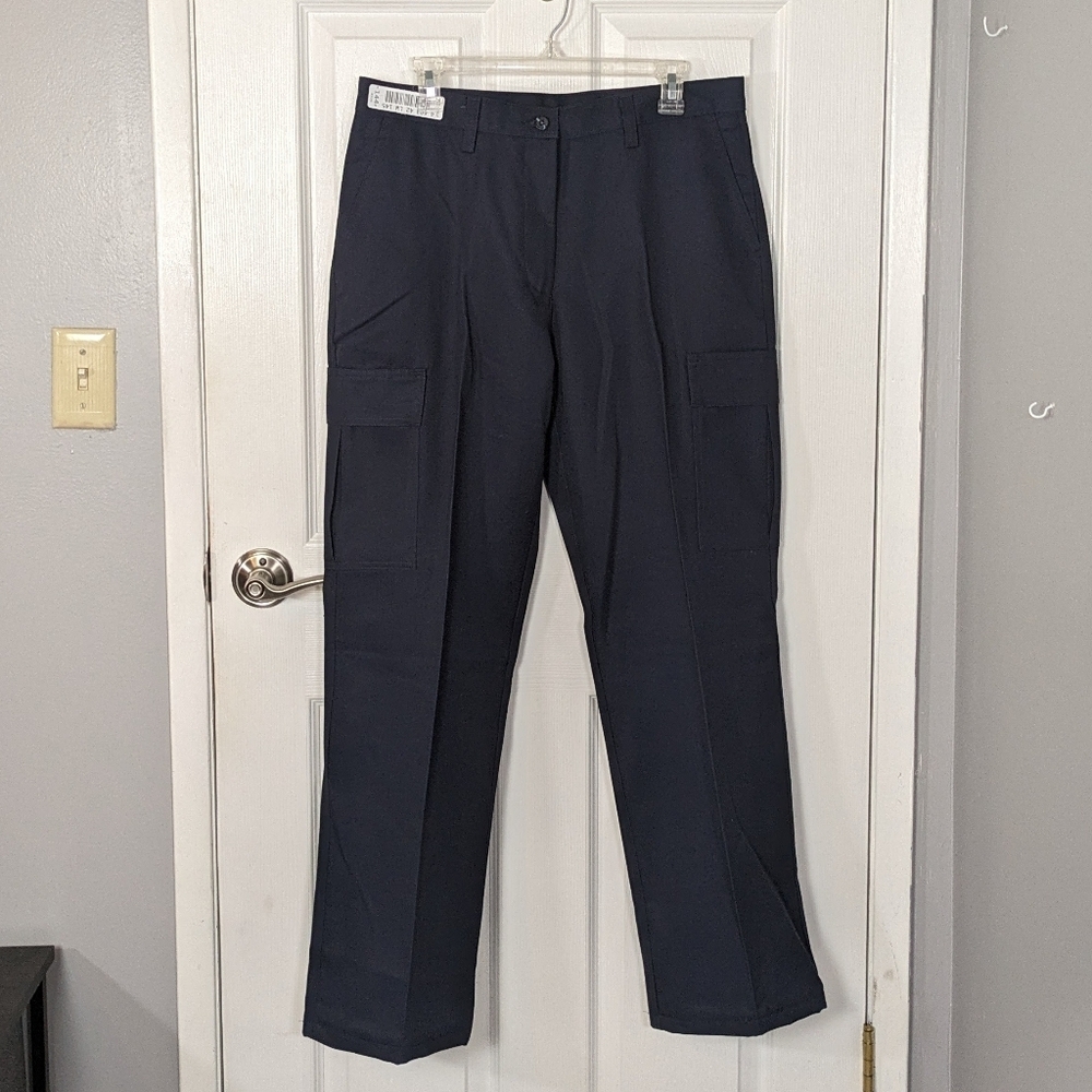 NWT‎ Edwards Garment Utility Chino Cargo Pants in Navy Blue Size 12 UL